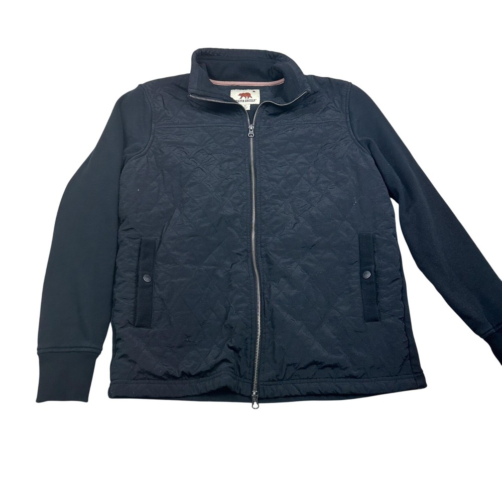 Dakota Grizzly Quilted Hybrid Jacket M Black Fleece Mixed Media Gorpcore Outdoor